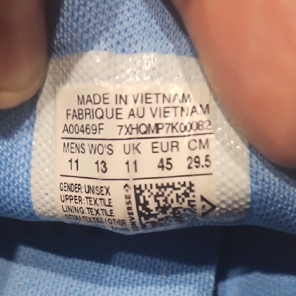 Converse Unisex Chuck Taylor All Star Low Top Shoes White/Yellow/Blue - Picture 6 of 8